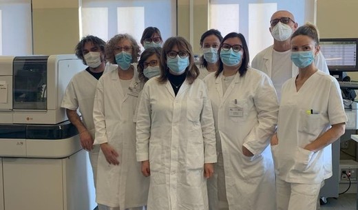 Il gruppo del laboratorio analisi